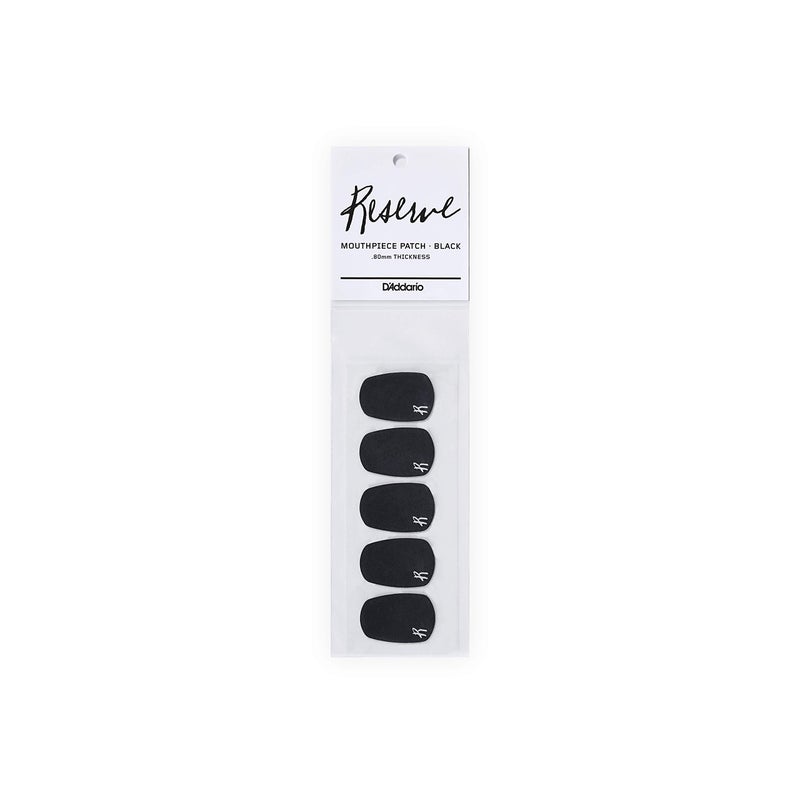 RICO D’Addario Woodwinds RMP01B Reserve Mouthpiece Patch - Clarinet Pads - Saxophone Accessories - Clarinet Mouthpiece Pad - Clarinet Accessories - Black, 5-Pack - Image 1