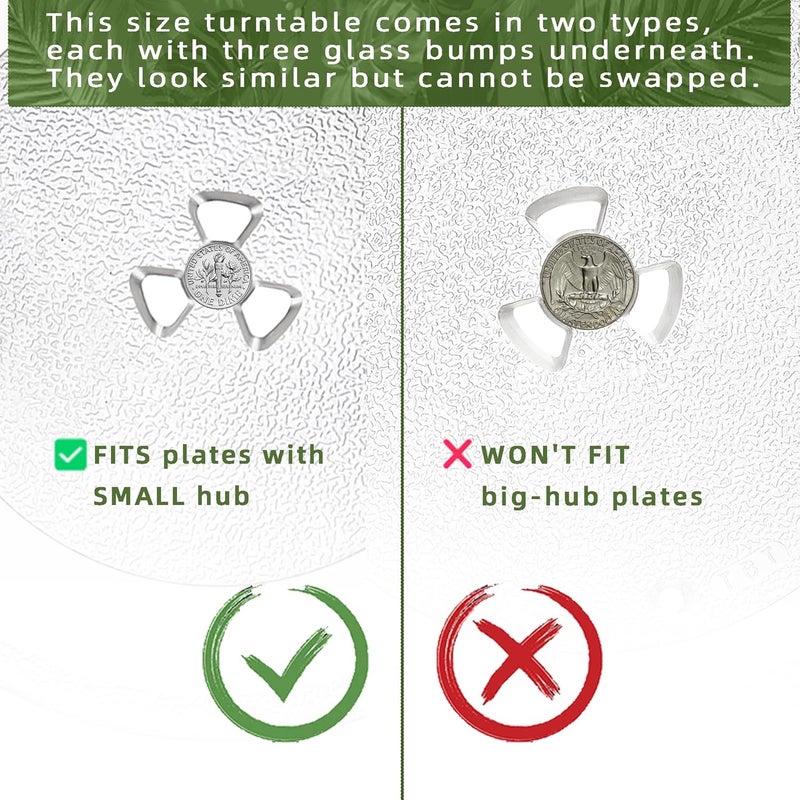 Gemroom 13.5" 340mm Microwave Turntable Plate Compatible with Panasonic F06015Q00AP F06014T00AP, 13 1/2 inch Replacement Microwave Glass Plate for GE WB49X10114 - Image 4