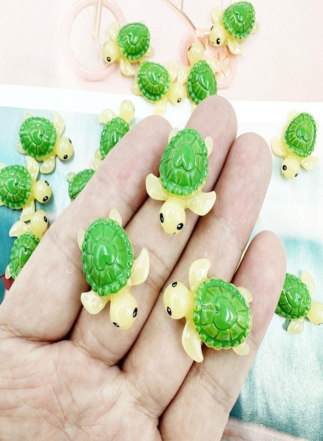 Suartus Mini Green Turtle - 30Pcs Resin Miniature Sea Turtle Figurines Tortoise Turtle Miniature Figurines Ocean Animals Statue for Fairy Garden Dollhouse Micro Landscape Decor Ornament - Image 4
