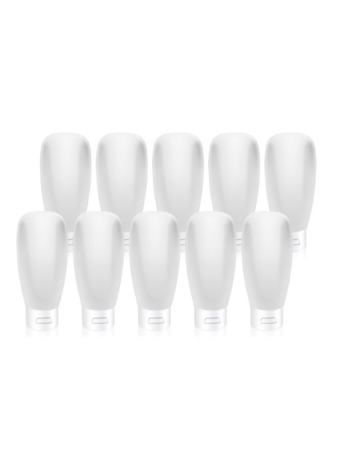 Cositina 10 Pack 60ml2oz Plastic Squeeze Tubes Travel Bottles Refillable Translucent Frosted Soft Cosmetic Container with Flip Cover for Facial Cleanser Shampoo Conditioner Lotion Toiletries - Image 2