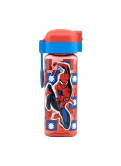 STOR Spiderman Ecozen BPA-Free Plastic Water Bottle Red and Blue 550 ml  - Image 1