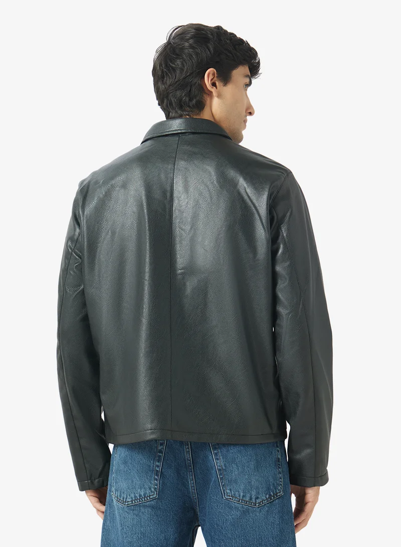 JJ Rebel PU Leather Look Jacket