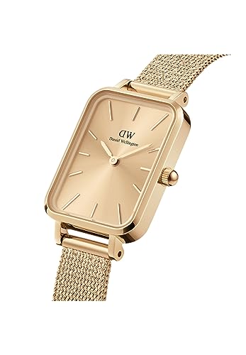 Daniel Wellington Quadro Unitone Women’s Watch – 20x26mm Square Case, Japanese Quartz Movement, Stainless Steel Mesh Strap, Water Resistant, Gold Watch for Women - Image 4