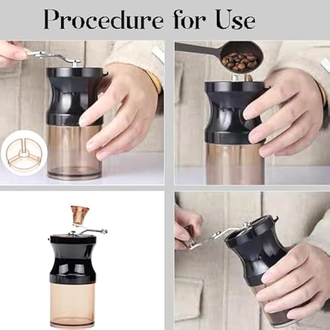 PENG GENERAL Premium Pour Over Coffee Maker Set Black 8Piece Kit With Gooseneck Kettle Manual Grinder Glass Server Filters Cleaning Brush For Home Brewing - Image 4