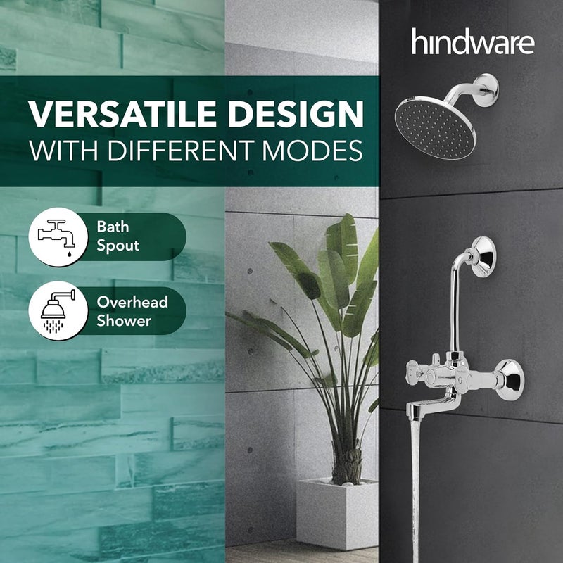 hindware خلاط حائط نحاسي Lyra F920035CP للحمام مع انحناء L (تشطيب كروم) - Image 4