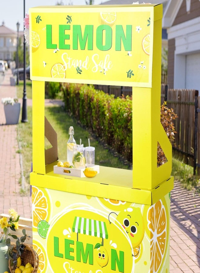 Dunzoom Lemon Stand Cardboard Cutout Standup Decorative Market Booth and Lemon Stand Photo Booth for Outdoor Party Decorations, 31.5 x 11 x 60 Inches - Image 5