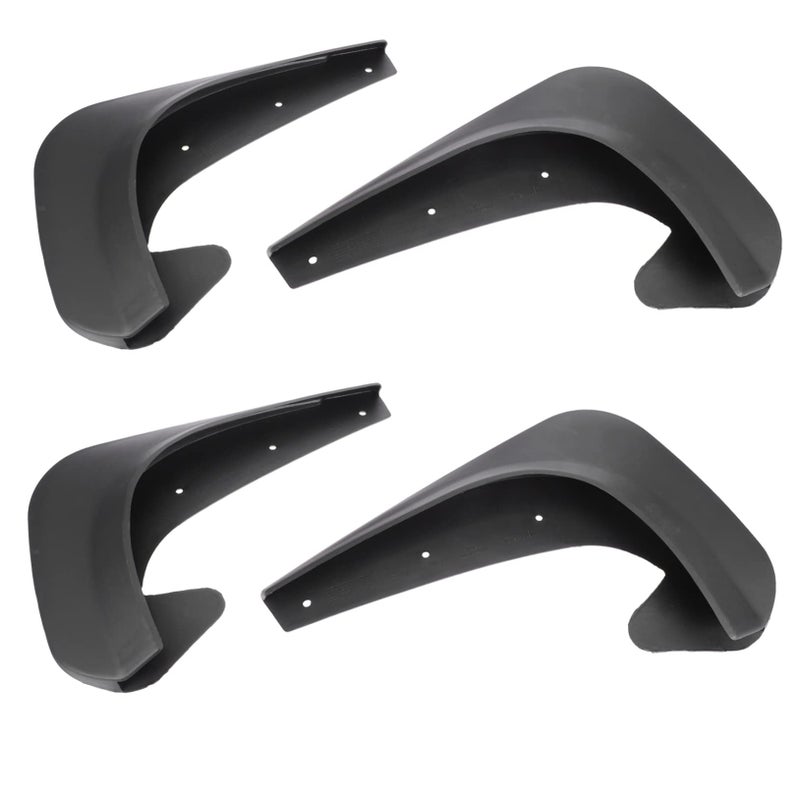 4Pcs Universal Car Mud Flaps Easy to Install Mudguards for Wheel Protection Black - Image 2