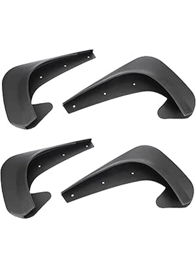 4Pcs Universal Car Mud Flaps Easy to Install Mudguards for Wheel Protection Black - Image 1