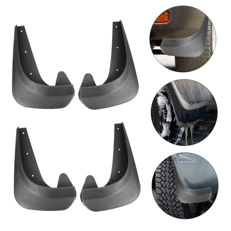 4Pcs Universal Car Mud Flaps Easy to Install Mudguards for Wheel Protection Black - Image 5