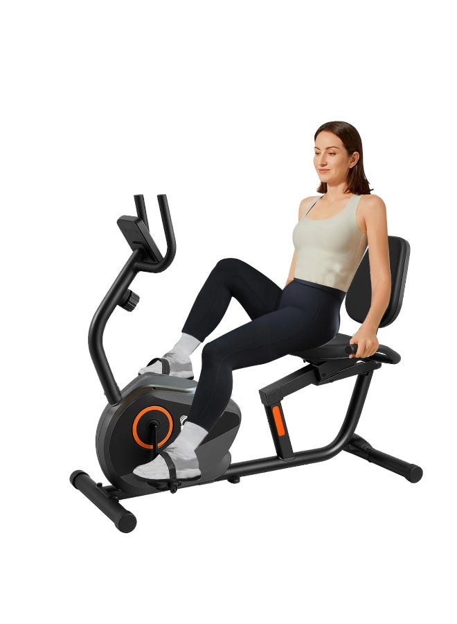 ALCOACH Recumbent Exercise Bike – Comfortable Seated Position with Digital Display & Adjustable Magnetic Resistance - Image 1