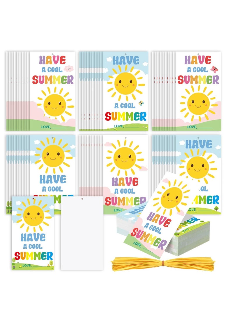120 Pcs End of School Year Gift Tags Have a Cool Summer Paper Gift Tags with String Sunshine Teacher Appreciation Present Tags for Gift Wrapping Summer Party and Celebrations Decorations - Image 1