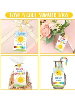 Generic 120 Pcs End of School Year Gift Tags Have a Cool Summer Paper Gift Tags with String Sunshine Teacher Appreciation Present Tags for Gift Wrapping Summer Party and Celebrations Decorations  - Image 2