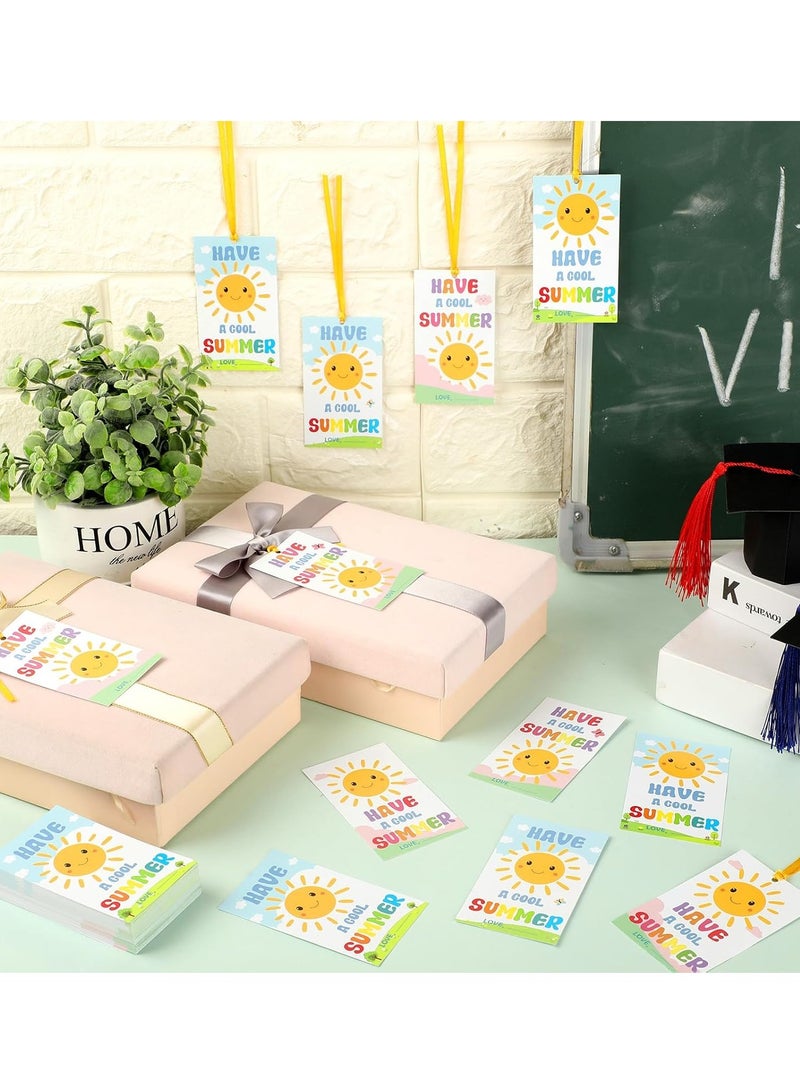 120 Pcs End of School Year Gift Tags Have a Cool Summer Paper Gift Tags with String Sunshine Teacher Appreciation Present Tags for Gift Wrapping Summer Party and Celebrations Decorations - Image 3