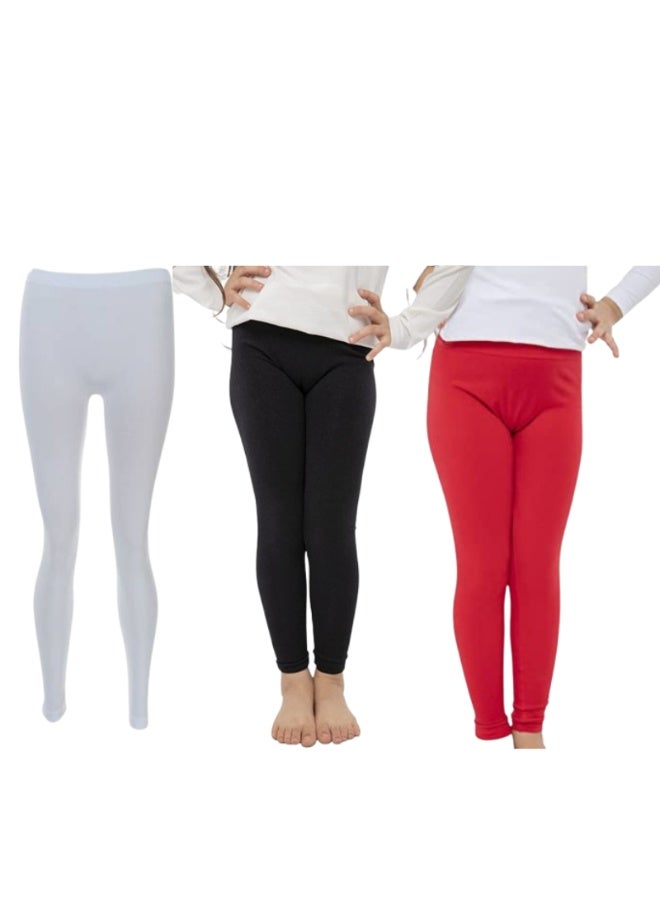 3-Piece Solid Lycra Leggings - UW 307