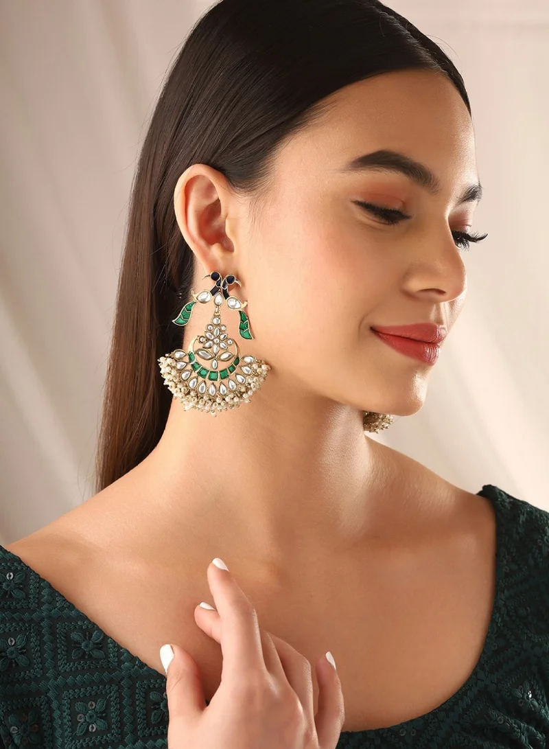 برياسي أقراط شانبالي عصرية نحاسية