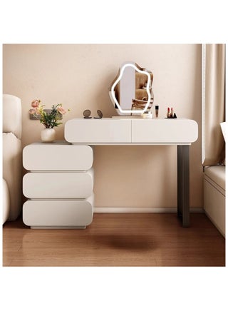 Dressing Table with Mirror Sleek Vanity Table White Dressing Vanity Table Makeup Vanity Desk with Storage Drawers Bedroom Dresser with Storage Cabinet and Chair Makeup Table Set for Women's Bedroom - pzsku/Z1CA21554B9FDE1B36908Z/45/_/1730038575/d12ff7b6-36e3-45ad-89dc-007f7c7d65e2