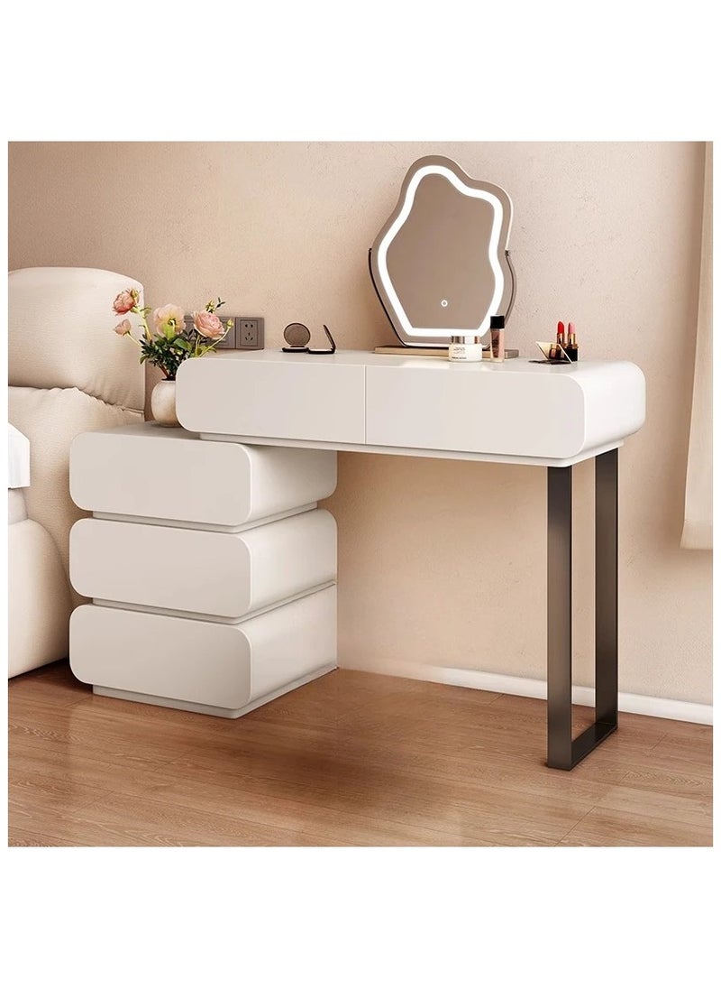 AWD Dressing Table with Mirror Sleek Vanity Table White Dressing Vanity Table Makeup Vanity Desk with Storage Drawers Bedroom Dresser with Storage Cabinet and Chair Makeup Table Set for Women's Bedroom  - Image 2