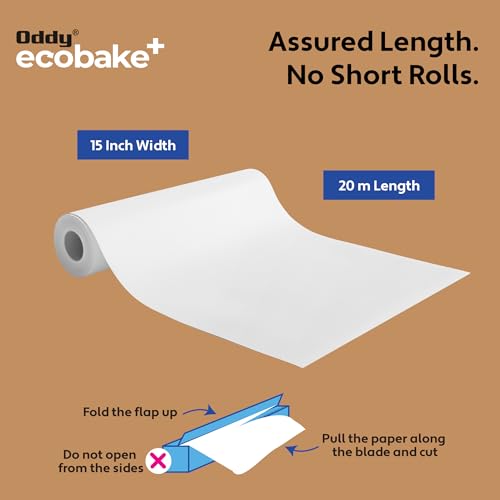 Oddy Uniwraps Ecoback for Baking 'N' Cooking Paper - 380Mm X 20Mtrs, White, Standard - Image 3