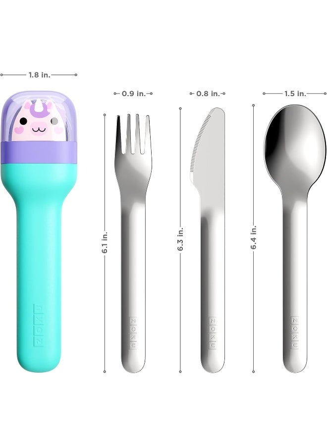 Zoku Kids Utensils in Holder Set of 3 Pieces - Image 3