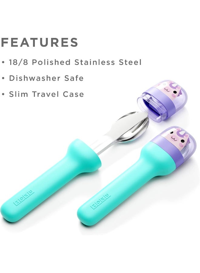 Zoku Kids Utensils in Holder Set of 3 Pieces - Image 2