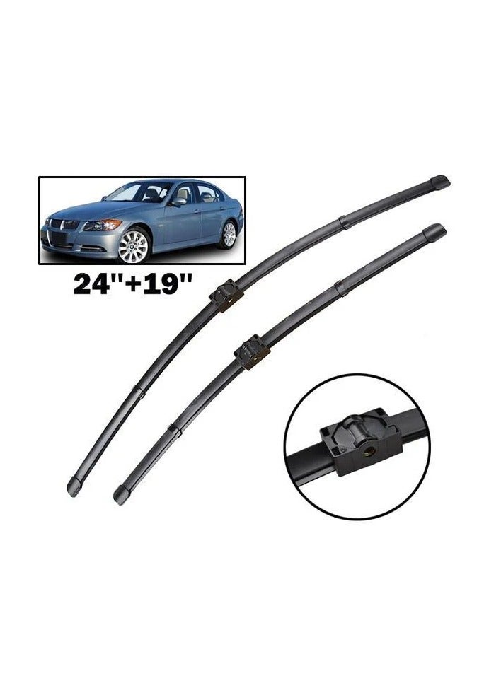 Windshield Wiper Blades for BMW 3 Series E90/E91 2005-2009 24"/19" - Image 1