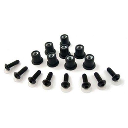 Puig 0957N Black Windscreen Screw Kit with Well Nut - Image 3