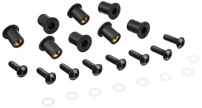 Puig 0957N Black Windscreen Screw Kit with Well Nut - Image 1
