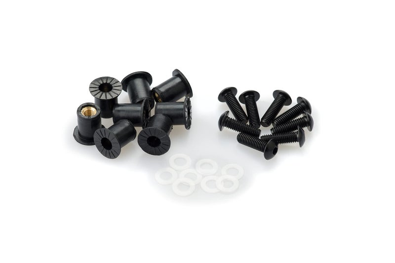 Puig 0957N Black Windscreen Screw Kit with Well Nut - Image 2