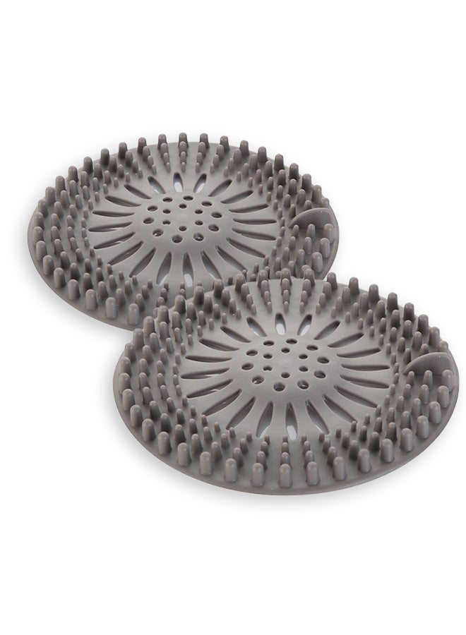 Silicone Floor Drain Cover Sewer Hair Filter 2pc - Image 1