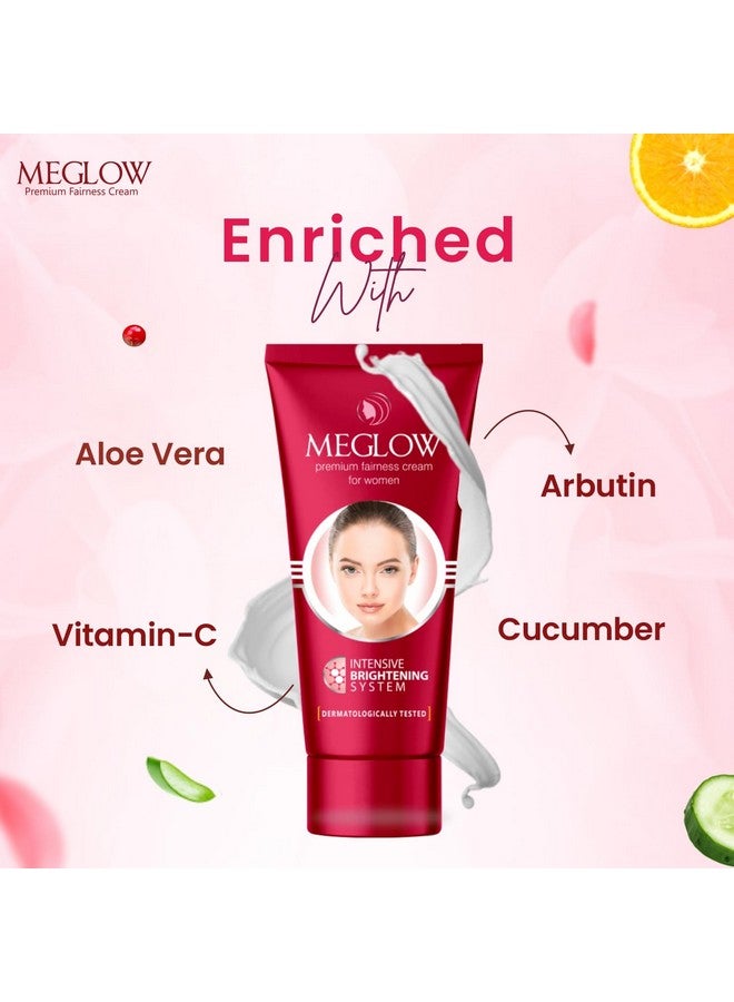 MEGLOW Anti-Aging Combo Pack Of 2 - Meglow Anti-Ageing Cream (30 Gm) With Skin Brightening Cream For Women - Spf 15 (50 Gm) For Hydrating,Toning Rejuvenating Dull Skin - Image 4