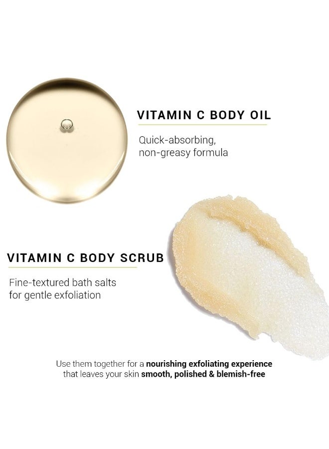 SEREKO Vitamin C Body  Clarifying Body Scrub 100 g, Clarifying Body Oil 100 ml, Exfoliator for all Skin Types, Natural, Cruelty free, Vegan,Clean Beauty for Gifting and Personal Use - Image 4