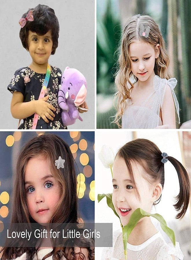 kapimo 36 pcs Hair Clips for Baby Girls Toddlers Assorted Stylish Fashion Kids Hair Accessories Gift Set Box (Dark Pink Grey) - Image 5
