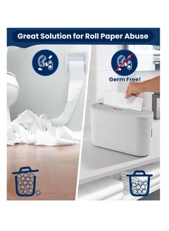 Generic Countertop Paper Towel Dispenser, Multifold Hand Towel Dispenser, 200 Sheets Refill Reminder Hand Paper Towel Dispenser, Napkin Dispenser for Kitchen, Bathroom, Toilet, Bedroom, White  - Image 2