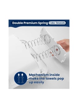 Generic Countertop Paper Towel Dispenser, Multifold Hand Towel Dispenser, 200 Sheets Refill Reminder Hand Paper Towel Dispenser, Napkin Dispenser for Kitchen, Bathroom, Toilet, Bedroom, White  - Image 5
