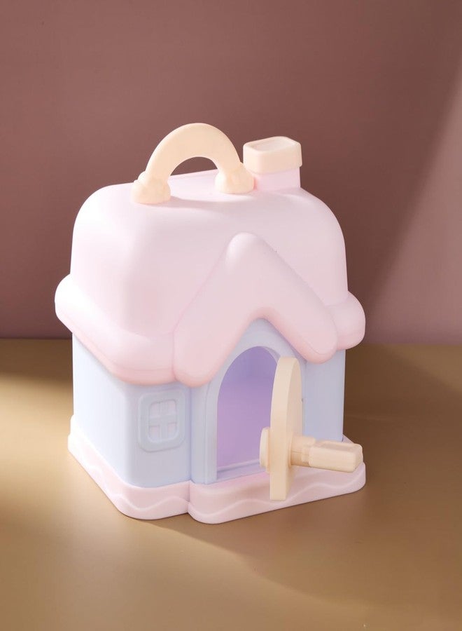 STANCRAY Cute Small Savings Bank Money Deposit and Withdrawal Piggy Bank with Key Holder House Piggy Bank for Girls and Boys Coin Bank with Handle, Lock and Key. (Model 1) - Image 1