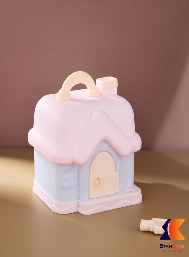 STANCRAY Cute Small Savings Bank Money Deposit and Withdrawal Piggy Bank with Key Holder House Piggy Bank for Girls and Boys Coin Bank with Handle, Lock and Key. (Model 1) - Image 5