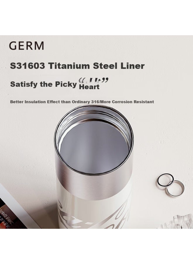 Germ Coca-cola Insulated Mug, Tea Capsule Cup, Office Tea Infuser Water Bottle, Stainless Steel Portable Cup, 480ml, Silver - Image 3