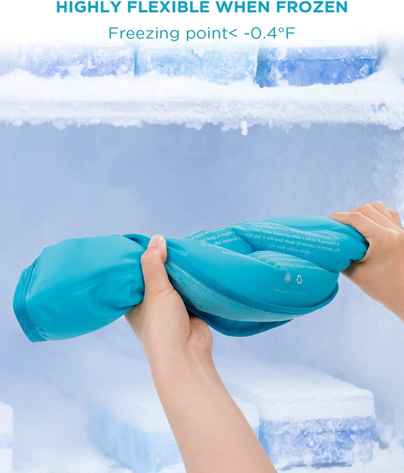 Comfytemp كومفيتمب حزمة ثلج لتخفيف آلام الرقبة والكتفين قابلة لإعادة الاستخدام كبيرة جل لف الكتف للتبريد للظهر العلوي ضغط بارد للعلاج الطبيعي لإصابات العنق للرجال والنساء هدية - Image 5