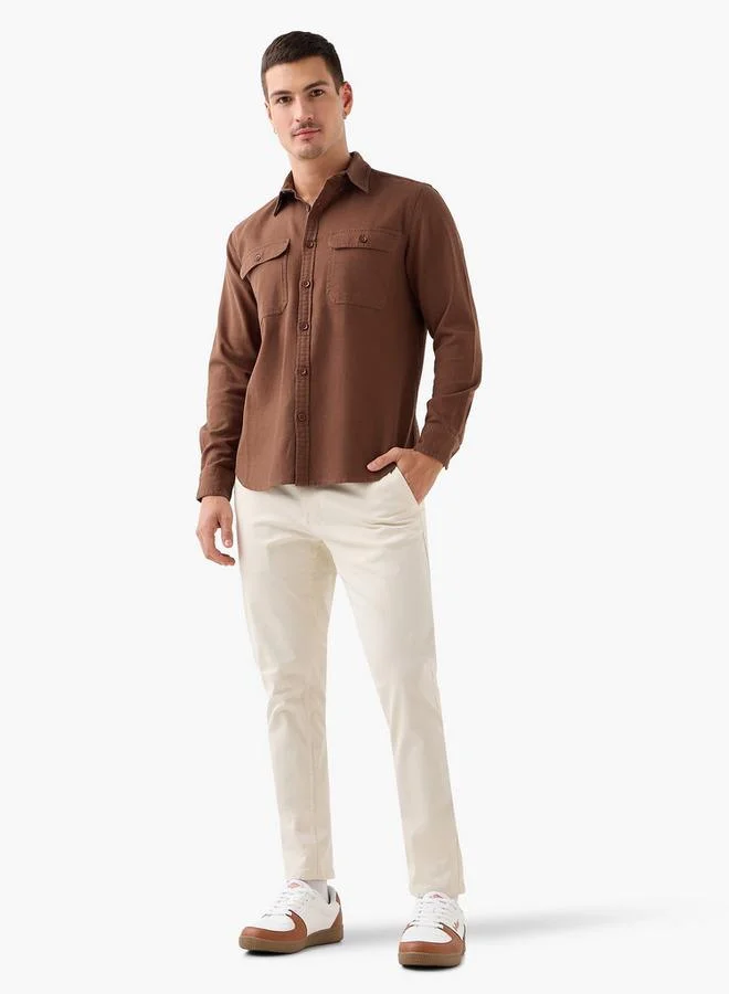 Splash FAV Regular Fit Linen Blend Shirt