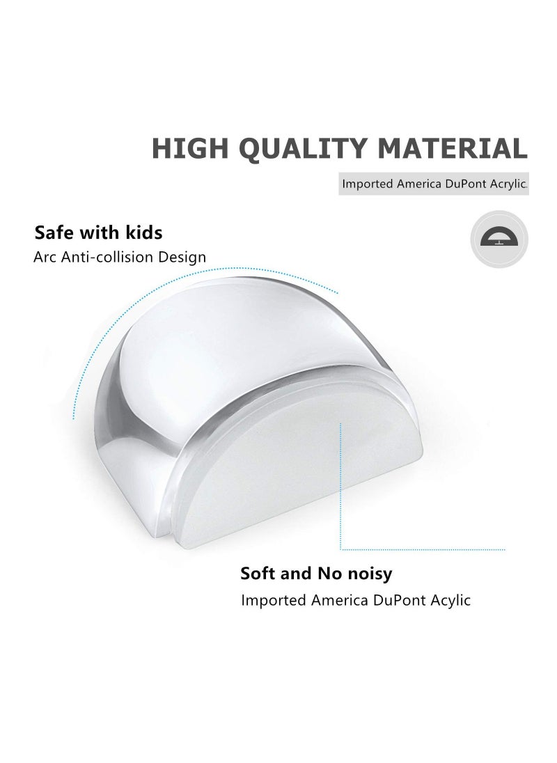 Generic Self-Adhesive Door Stopper - 4 Pack Clear Wall Protection Bumper for Home and Office, Shock Absorbent Floor Stop to Prevent Door Damage and Protect Walls.  - Image 2