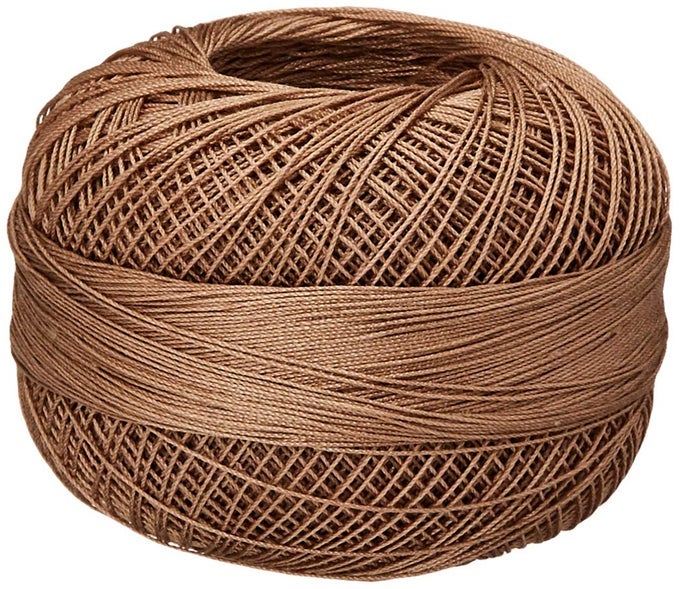 HANDY HANDS EGYPTIAN COTTON CROCHET THREAD TATTING THREAD AND KNITTING LACE THREAD LACE SIZE 80 10 GRAMS 184 YARDS HH80691 MOCHA BROWN MEDIUM