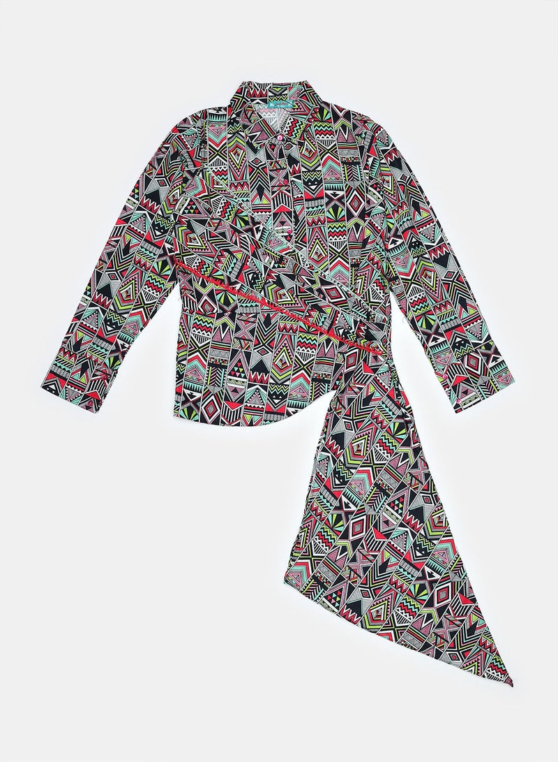 Jodi Mini Kids Girls Diagonal Shirt - Image 1