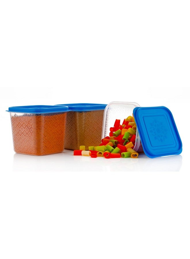 HINDSTAR Multipurpose Plastic Storage Jars and Kitchen Mate Classic Containers | BPA-Free, Airtight Kitchen Container Set for Spices, Grains and More Items - Transparent (750ML, Set of 10) - Image 4