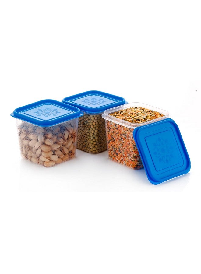 HINDSTAR Multipurpose Plastic Storage Jars and Kitchen Mate Classic Containers | BPA-Free, Airtight Kitchen Container Set for Spices, Grains and More Items - Transparent (750ML, Set of 10) - Image 3