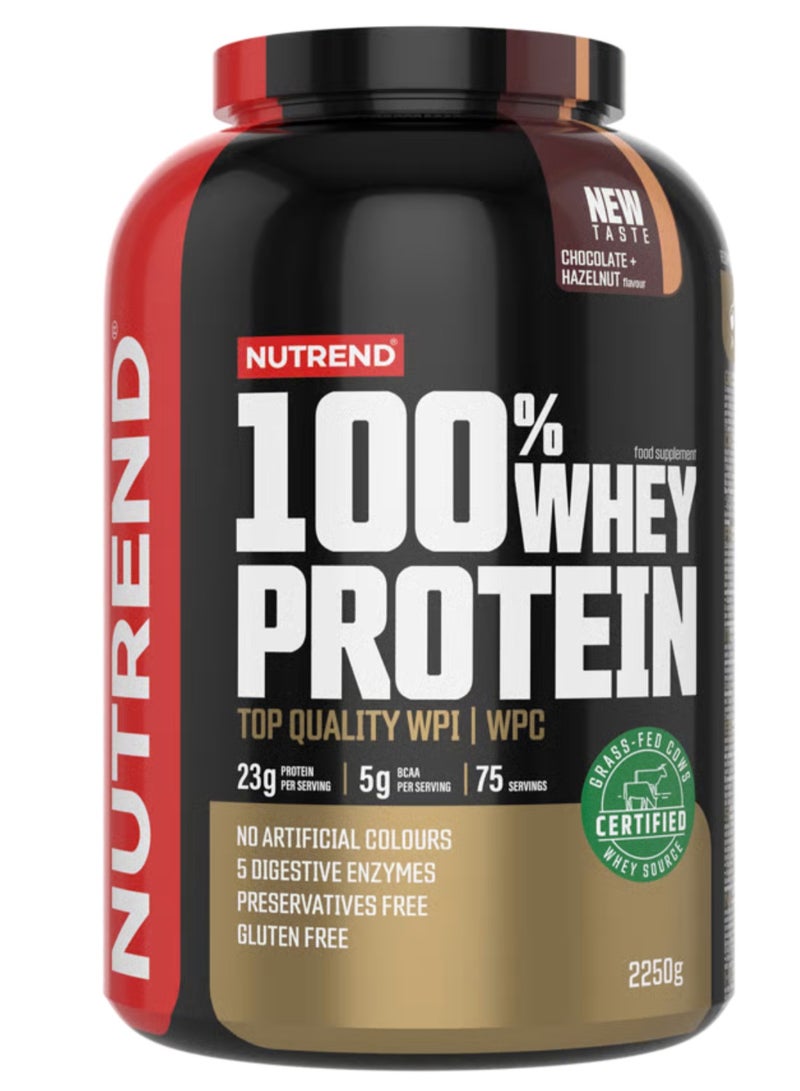 نوتريند بروتين مصل اللبن 2250 جرام 100%، شوكولاتة وبندق - Image 1
