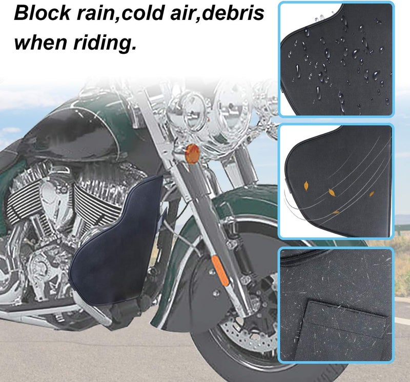 AUFER Motorcycle Highway Crash Bars Cover Soft Lowers Chaps Leg Warmer Bag for Indian Chief Chieftain Road Master Springfield 2014-Up - Image 3