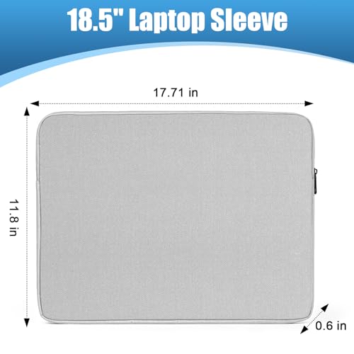 Ctemnpho 18.5 inch Portable Monitor Case Storage Bag, Portable Computer Cover Bag with Pocket Zipper for 17.3 inch Laptop Sleeve, Notebook Computer Gaming Display Protective Travel（Gray） - Image 3