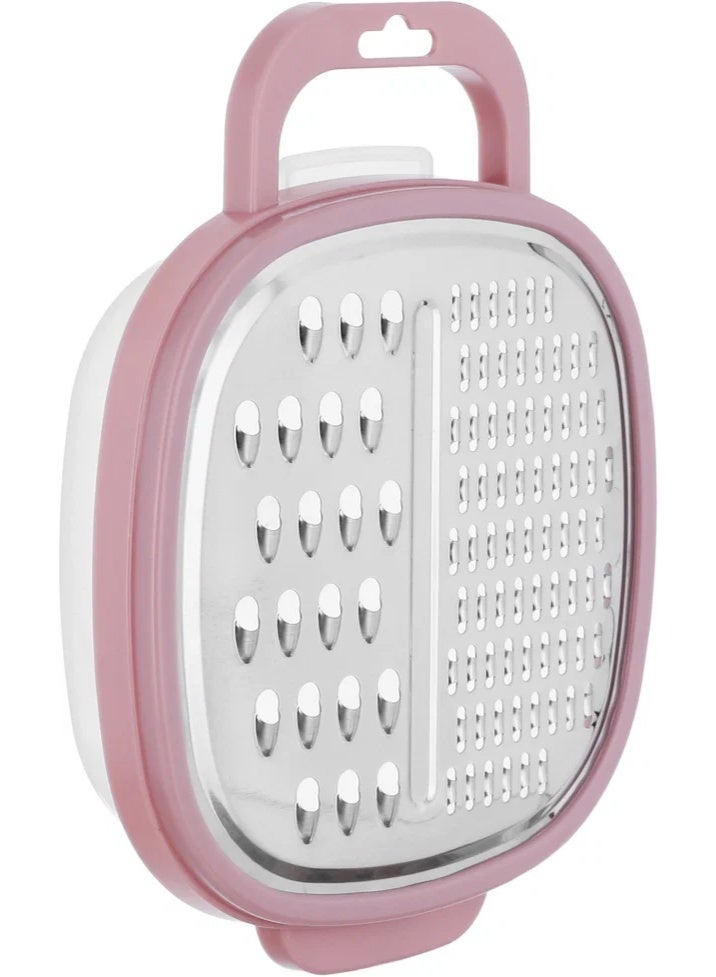 Alsaif Steel grater with box and lid - pink silver - Image 3