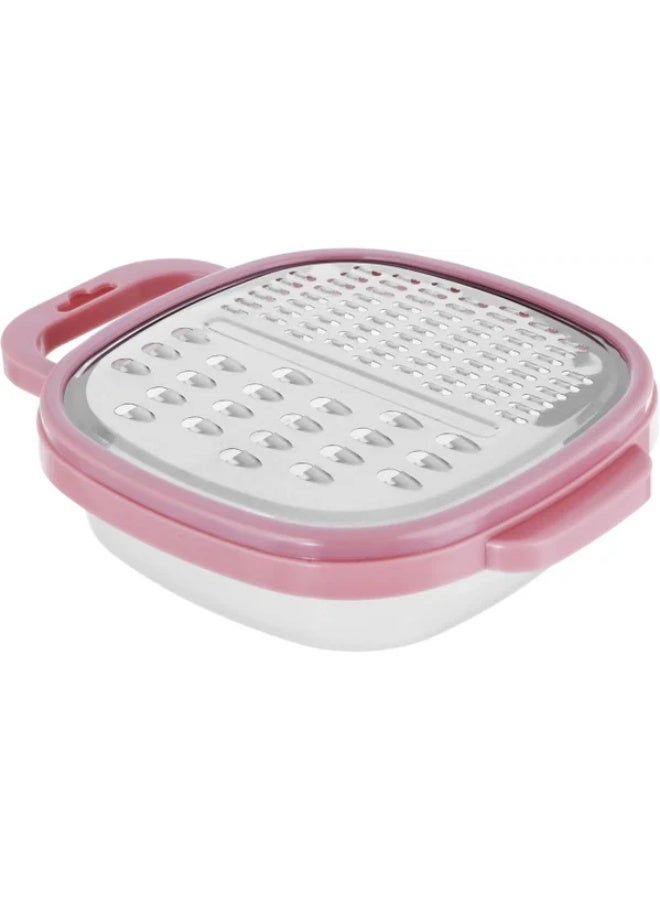 Alsaif Steel grater with box and lid - pink silver - Image 2