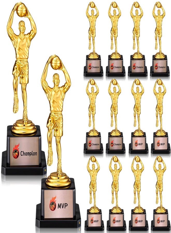 Silipull 12 Pack Basketball Trophy Award Kits 6.7 Inch Sports Award Medals with Stickers Sports Contest Trophies Bulk Plaques Team Prize Gift Trophies for Competition - Image 1